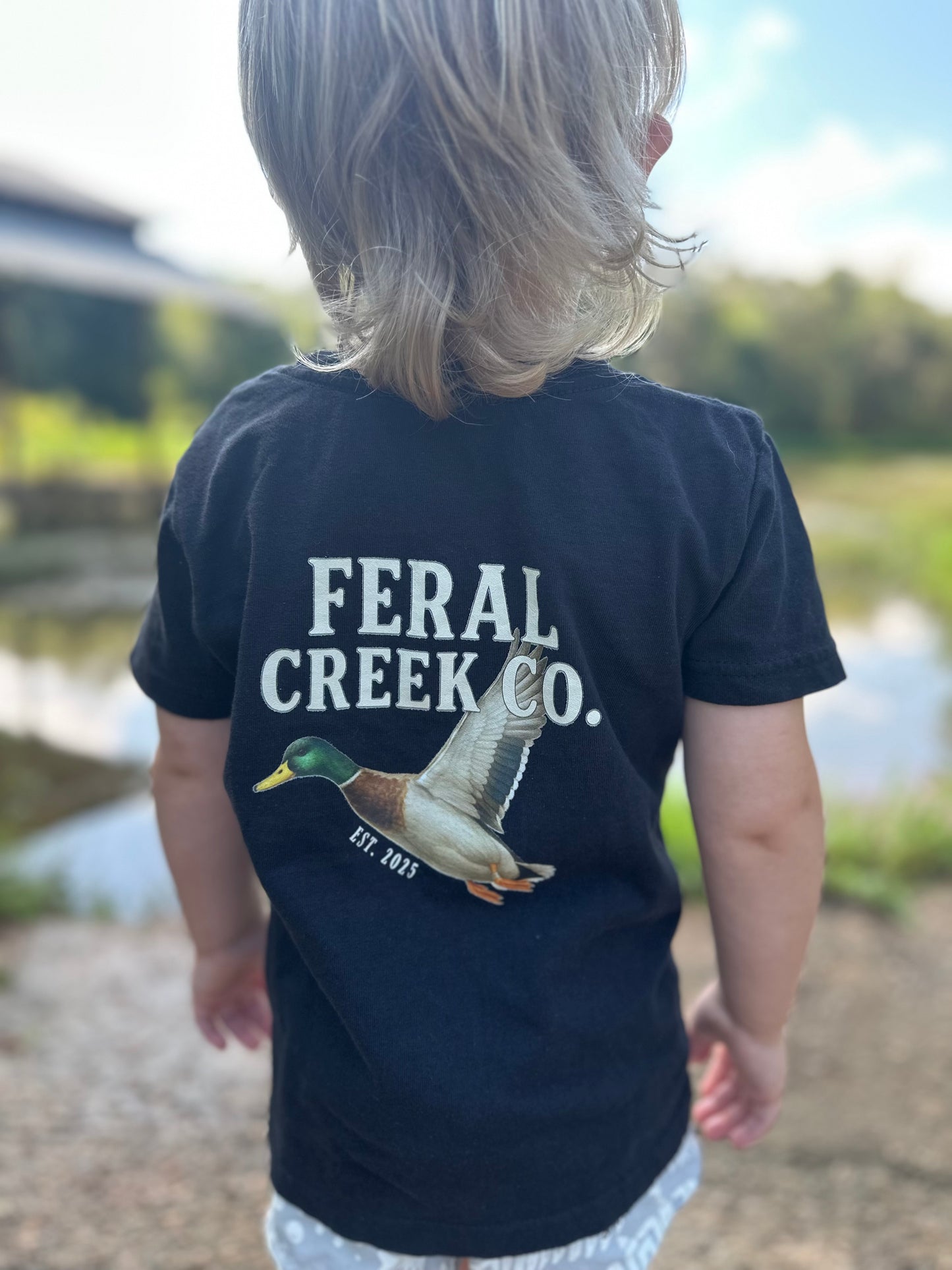 Feral Creek Co. Toddler Duck Tee – Black